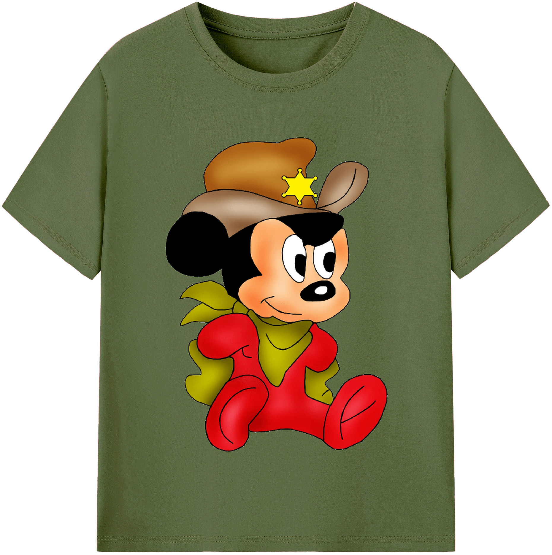 （画像用） ミッキーマウス Mickey Mouse 綿100％半袖Tシャツ（フロントプリント）
